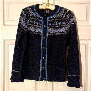 Dale of Norway Black and Blue Cardigan